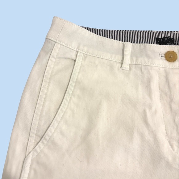 J.CREW Pants - New J.Crew Chino White Thick Cotton Shorts Women 4 Stretch Summer Coastal